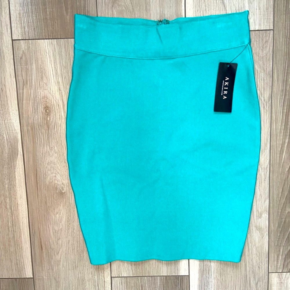 Akira Bandage Mini Skirt - Teal